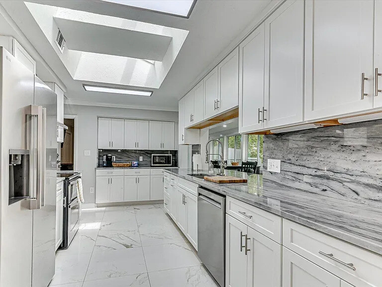 Living room and open kitchen