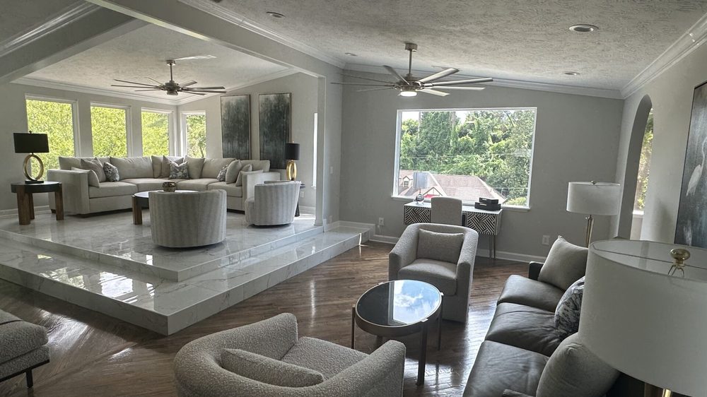 Sunken entry into the great room